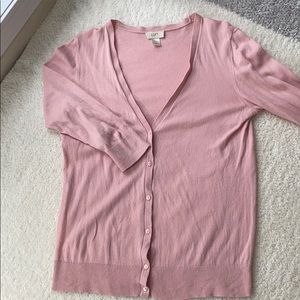 Pale pink cardigan LOFT L